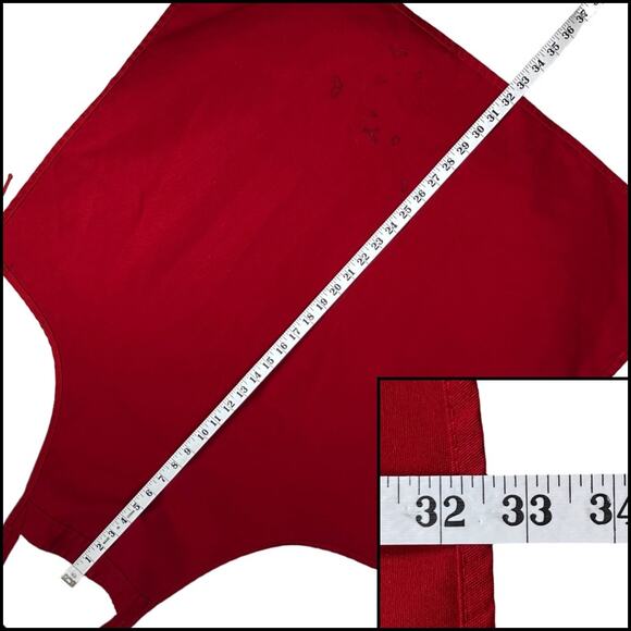 Red Kitchen Apron - Ties in Back - Multiple Uses - Picture 10 of 10